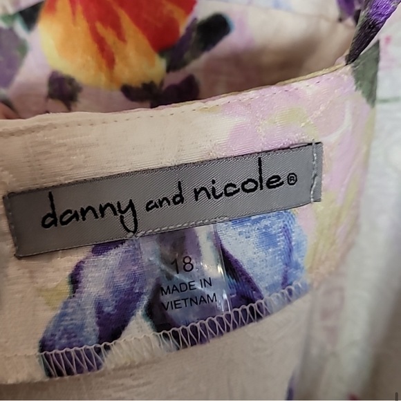 Nwt Danny & Nicole Floral Fit & Flare Dress Size 18 - Picture 4 of 15